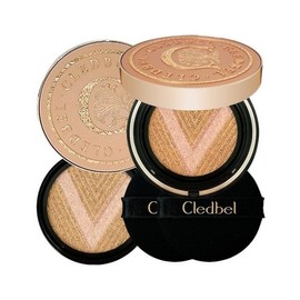 Cledbel Cushion V Adhesion Glow Power Lift No. 21 Rose Gold Main Product + Refill / 끌레드벨 쿠션 V 밀착 글로우 파워 리프트 21호 로즈골드 본품+리필
