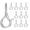 Pack of 10 stainless steel hook screws with security, eyelet