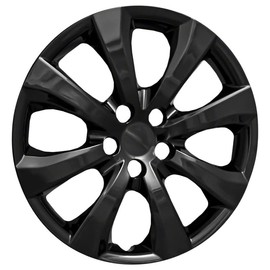 Fuel Rider Hubcaps Compatible with 09-24 Toyota Corolla (Set of 4) Snap-on 5 Lug - Gloss Black Wheel Covers - Car Accessories for 16 inch Wheels, Auto Tire Replacement Exterior Rim Hub-Cap