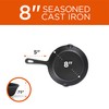 Commercial CHEF 3-Piece Cast Iron Skillet Set – 8 inch,