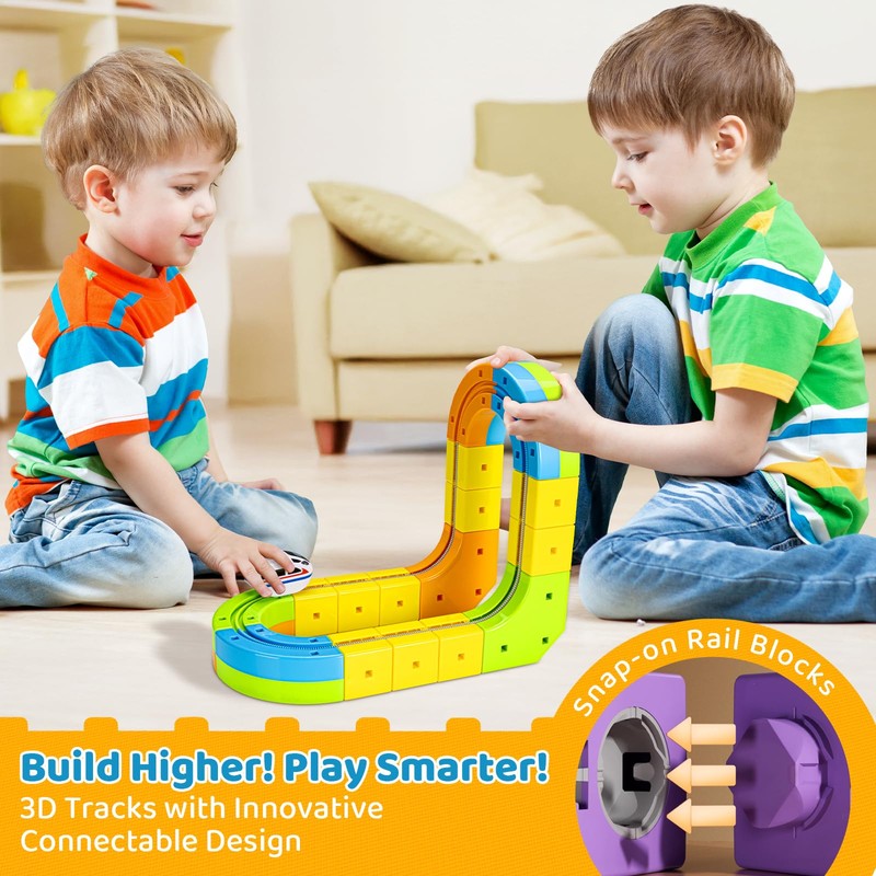 KlickRail Electric Train Set Flexible Race Track for Kids 4