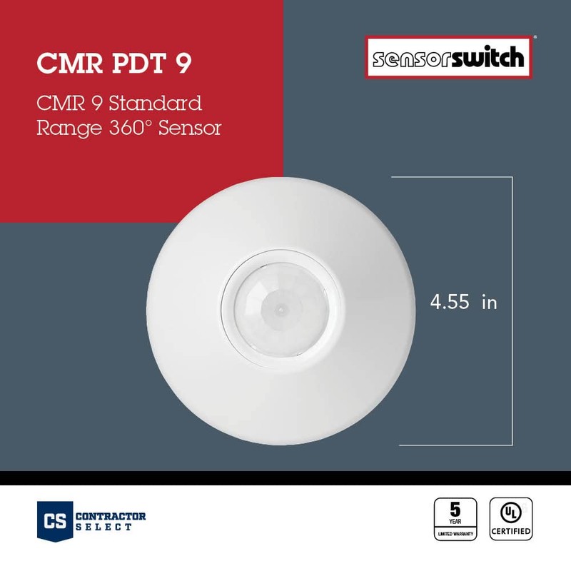 SensorSwitch Ceiling Motion Sensor, PDT Passive Dual Technology Passive Infrared