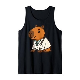 Capybara Doctor Costume Animal Lover Boys Girls Kids Tank Top