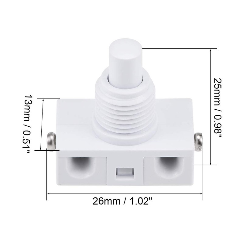 uxcell Inline Foot Pedal Push Button Switch, UFO Type Lamp