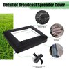 JYLBHYZI Broadcast Spreader Cover with Durable PVC Clear Window,420D Waterproof