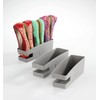 Maximex Shoe Holder for Ballerinas, Polypropylene, Grey, 3er Pack, 26.5