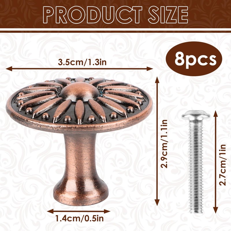 Furniture Knobs Cabinet Knobs Oil Rubbed Bronze Drawer Knobs Vintage