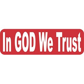 StickerTalk in God We Trust Vinyl Sticker, 10 inches by 3 inches