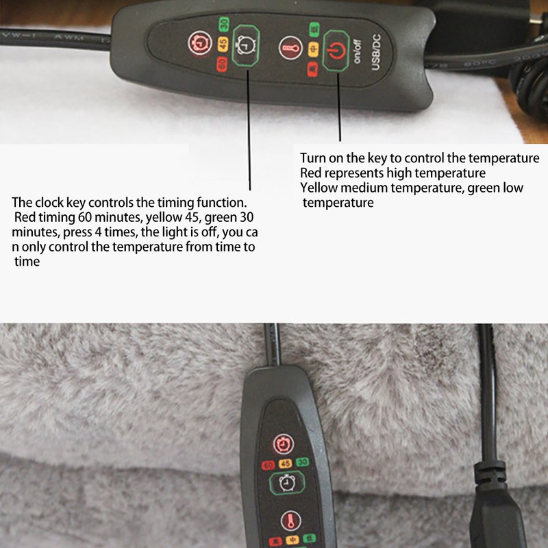 Electric Foot Warmer Electric Boots with 3 Temperature Settings and