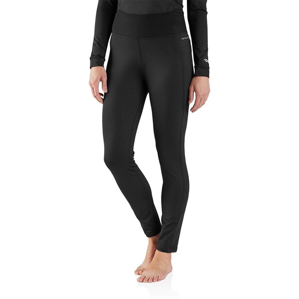 Carhartt Women's Force Heavyweight Stretch Base Layer Pant, Black