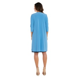 R&M Richards Women's Bright Daytime Dress Set, Blue/Navy