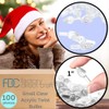 Factory Direct Craft Pack of 100 Mini Acrylic Ceramic Christmas