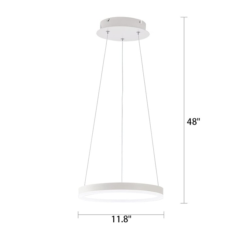 STARRYOL Modern Pendant Light LED Pendant Light Adjustable White 20