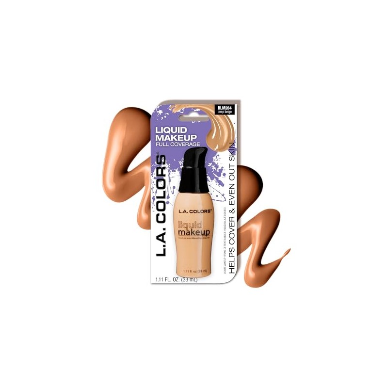 L.A. COLORS Liquid Makeup, Deep Beige - Carded CBLM284A