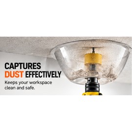 Transparent Hole Saw Dust Collector for Drywall and Ceiling Cutting – Dust Catching Bowl for Recessed Lighting Installation