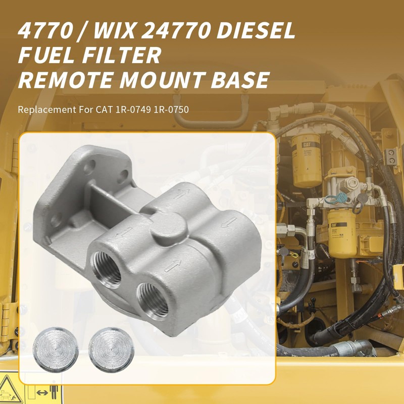 Vkinman 4770 24770 Diesel Fuel Filter Remote Mount Base, Fuel