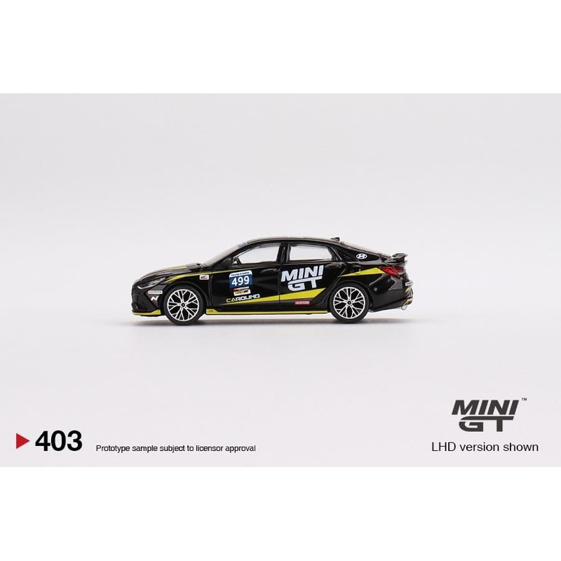 Mini GT Miniature Collectible Car, MGT00403-L, Black/Yellow