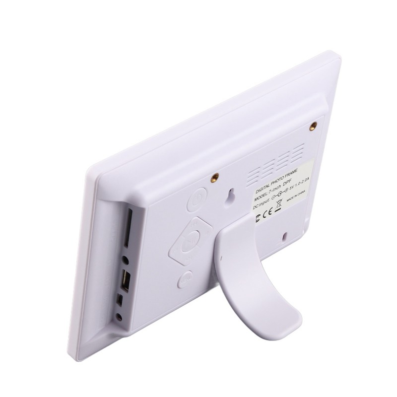 Digital Photo Frame White 7in IPS Screen 1024x600 HD Electronic