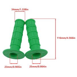 Motorcycle Grips Anti-Slip Rubber Bike Handlebar Grips Replacement for CRF EXC Motorcross Dirt Pit Bike-Green