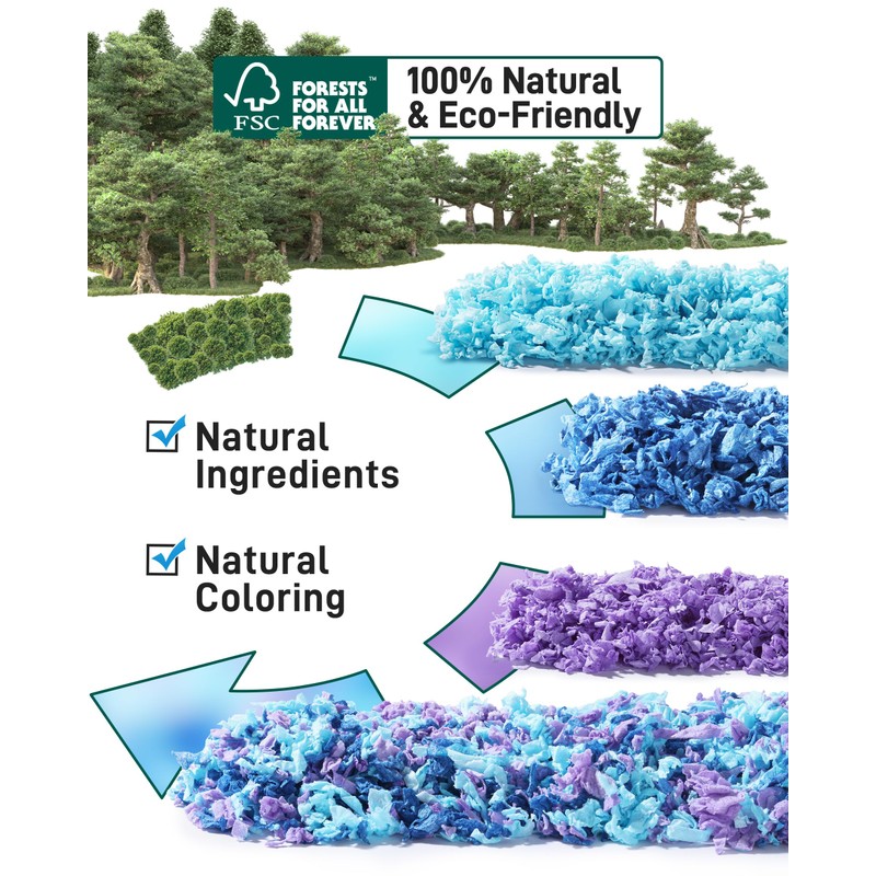 BUCATSTATE Hamster Bedding 15L, Truly 99% Dust-Free Small Animal Paper