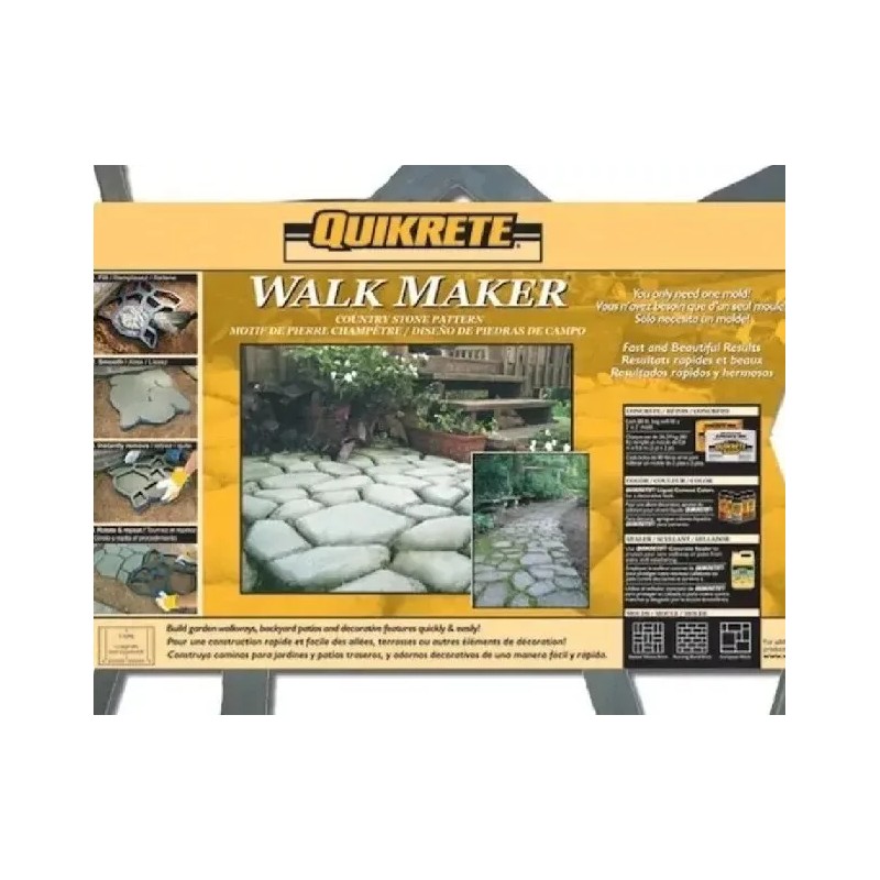 QUIKRETE Walkways Maker Country Stone Pattern Concrete Cement Mold 2X2