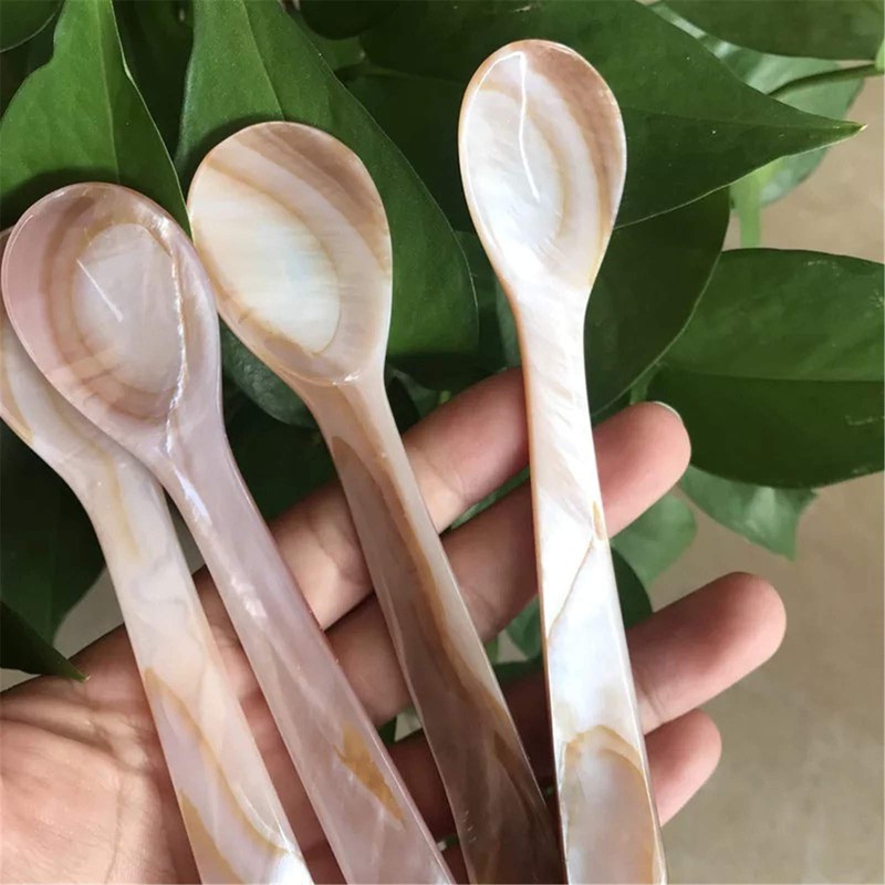 Pearl MOP Handmade Caviar Spoon W Round Handle for Caviar