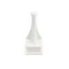 1" x 1" Arrowhead White Vinyl Picket Caps for Vinyl