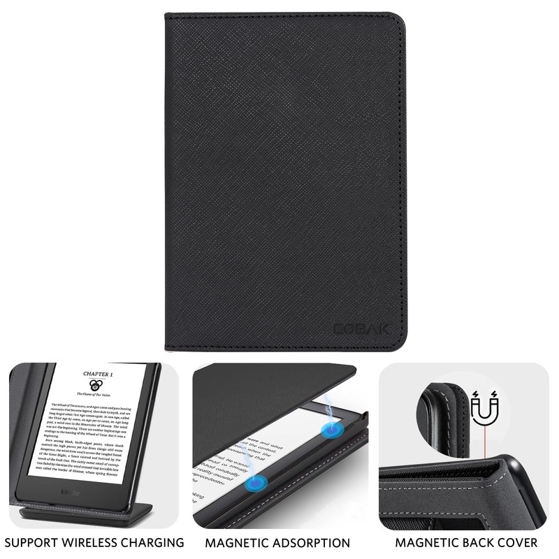 CoBak Case for 6" E-Reader - PU Leather Smart Cover