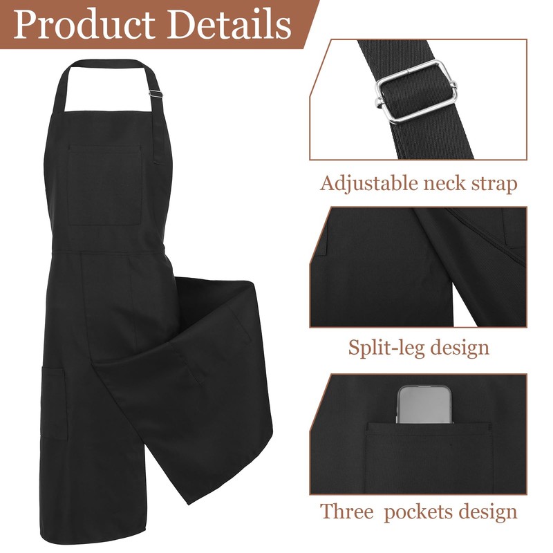 XLSXEXCL Pottery Split Leg Apron, Split Apron with Adjustable Straps,