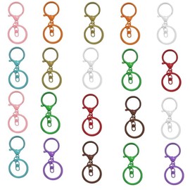 Naisfei 20 Pcs Lobster Claw Clasp Keychain, Colorful Hook for DIY Key Chain Accessories (Multicolor)