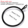 Shappy 40 Pack Metal Drapery Curtain Rod Rings with Eyelets