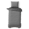 Visaggio Reversible Microfibre Bed Linen 135 x 200 cm Grey