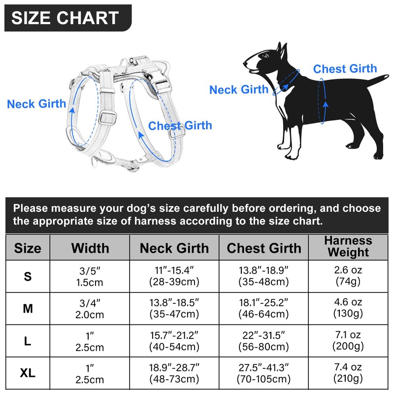 Plutus Pet Adjustable No Pull Dog Harness with Leather Accents,