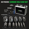 TCT Hole Saw Kit 12 Pcs - Carbide Hole Saw