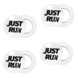 Tinoaly 4 Pairs Magnetic Race Bib Clips, Running Bib Holder Marathon Race Number Board Snaps Fixing Magnets for Runners (Just Run)