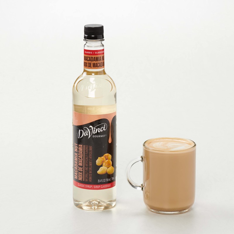 DaVinci Gourmet Classic Macadamia Nut Syrup, 25.4 Fluid Ounces (Pack