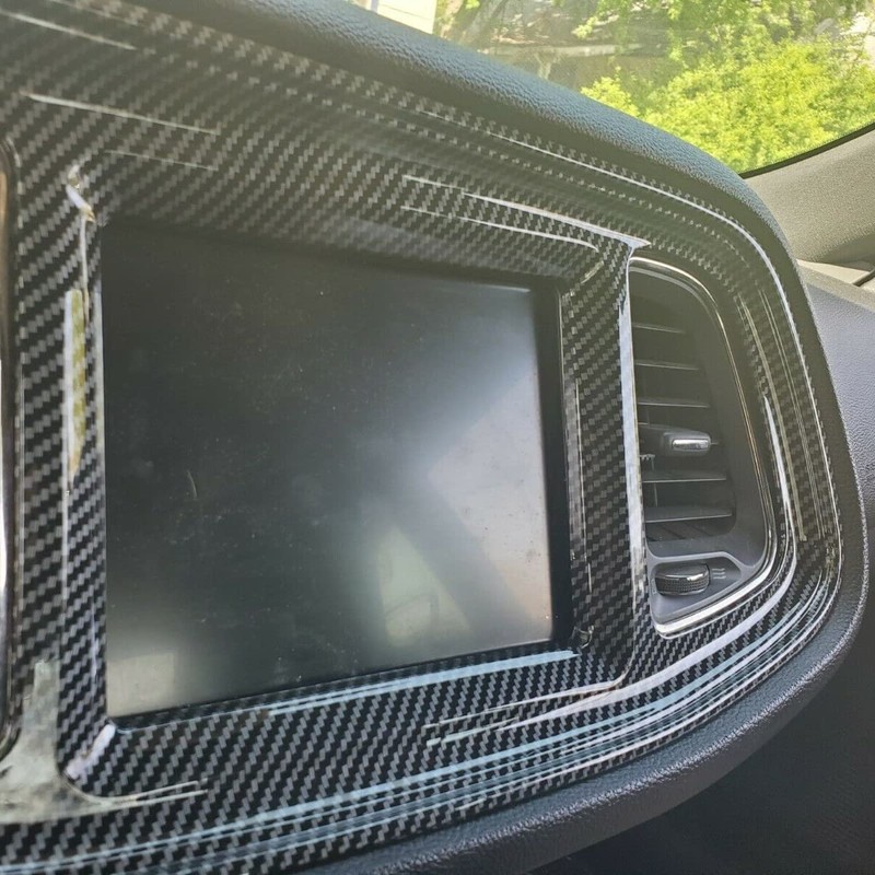 HECASA Center Console Dashboard Panel Compatible with 2015-UP Dodge Challenger