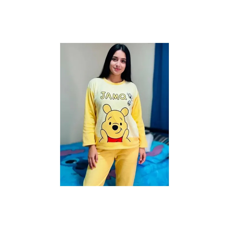 Pijama Afelpada Dama De Caricaturas Personajes Peluche Moda