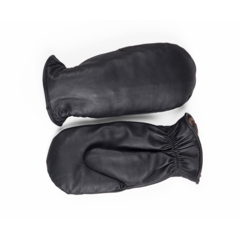 Zavelio Unisex Winter Thermal Sheepskin Leather Mittens Real Shearling Warm