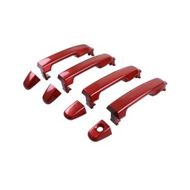 HUYILUN0104 Red Painted 1 Lot 4 Door Oute Handle Exterior Handle Compatible with Toyota Camry 2012-2017