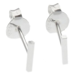Touch Jewellery 925 Sterling Silver Rectangular Bar Stud Earring
