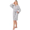 PAVILIA Light Gray Short Robe for Women, Womens Robes Lightweight,