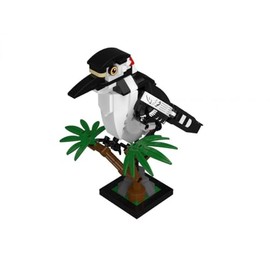 BlueBrixx Pro 108379 – Woodpecker made of clamping blocks with 204 building elements