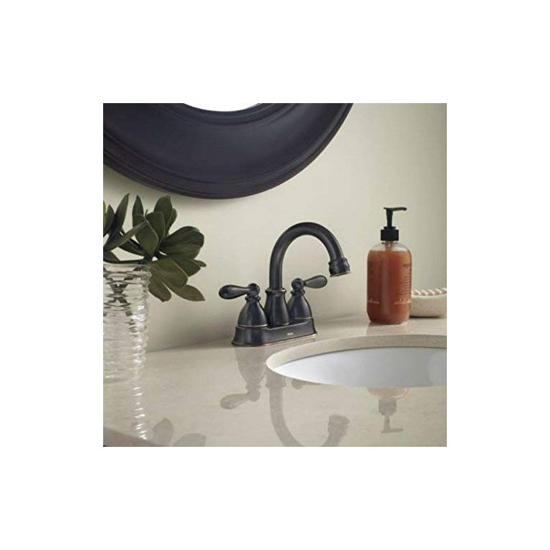 Moen WS84667BRB Two-Handle High Arc Bathroom Faucet, Mediterranean Bronze