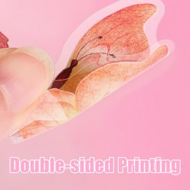 6 Sheets Flower Spring Summer Window Stickers,Anti Collision Double-Side Static Window Clings Spring Decorations,Flowers Butterfly Window Stickers for Glass Home Window