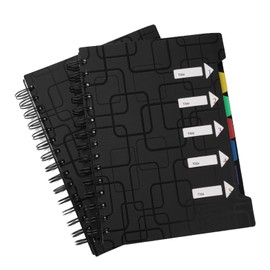 votuyet 2 Pieces black 5 Subject Notebook for Work 480 Pages,which can be used for meeting notes, project planning, classwork, journaling, or any other purpose that requires structured note-taking.