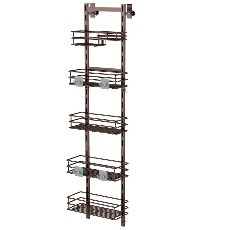 Orimade Over the Door Shower Caddy Adjustable 5 Tier Bronze,Bathroom