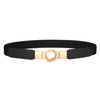 JasGood Ladies' Thin Elastic Waist Belt, Stretchable Retro Hook Belt