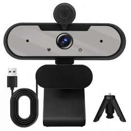 MTORED USB HD 1080P Video Webcam and Wide Angle Camera with Built-in Microphone and Rotatable Tripod,for Laptop Computer or Desktop PC,Great for Live Streaming.Calls.Video Conferencing(Grey)