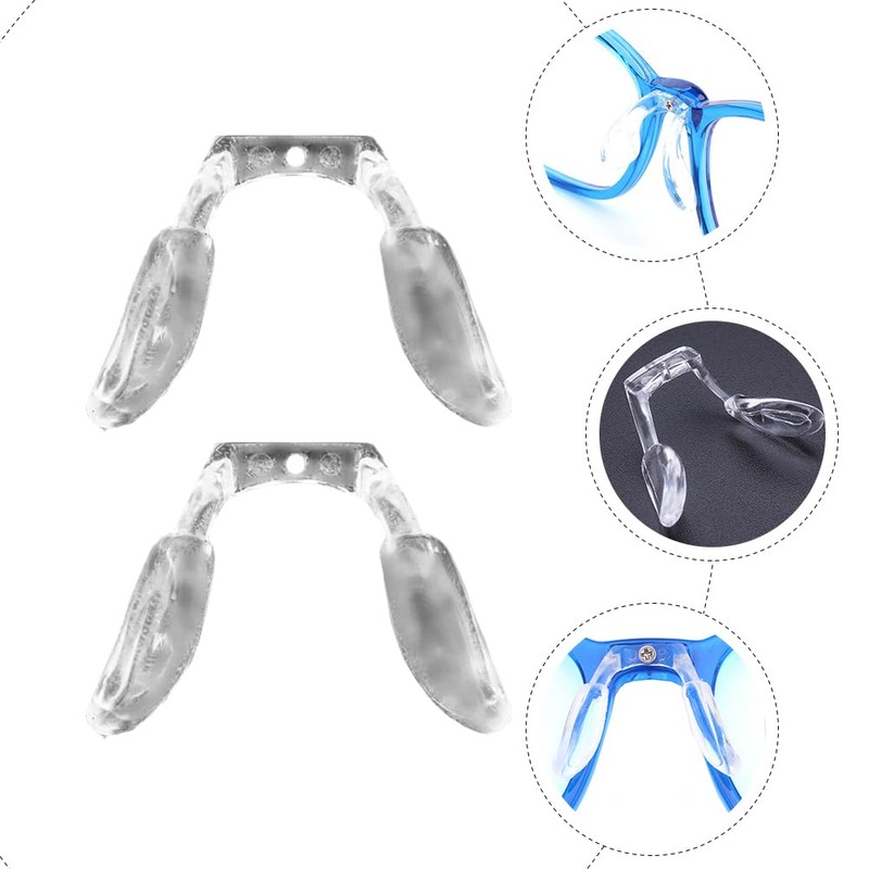 FOMIYES 4Pcs Silicone Eyeglass Nose Pads Non-Slip U Shaped Accessories